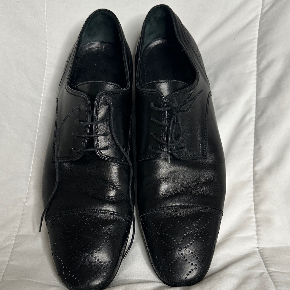 Louis Vuitton Black Leather Oxfords